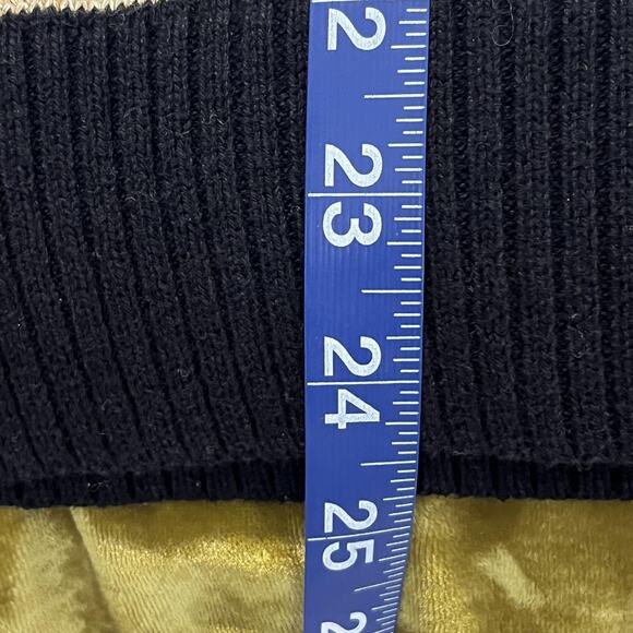 Lauren Ralph Lauren Sweater Womens XL Black Gold Stripe Pullover Button Old Mone - Picture 9 of 10